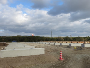 祝梅発電所基礎工事中